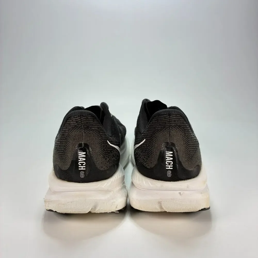 HOKA One One Mach 6 Black White Road Running Shoes 1147810 BWHT Womens Size 8.5B